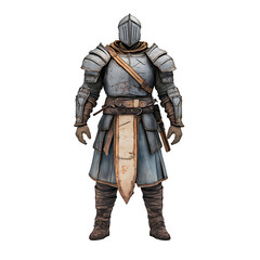 action figure in armor 3D render