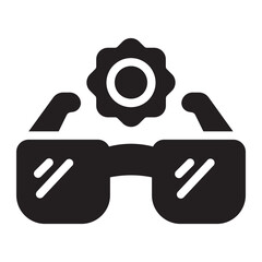 sun glasses glyph icon