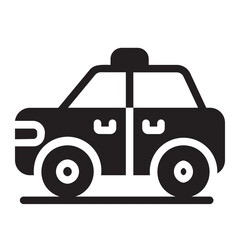 taxi glyph icon