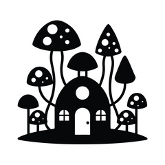 vector illustration of a fairy house