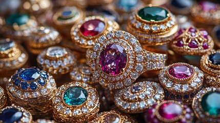 close up of colorful beads on a black background