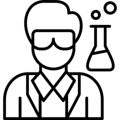 Scientist Costumes Icon Vector Element