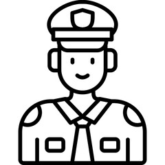 Police Costumes Icon Vector Element