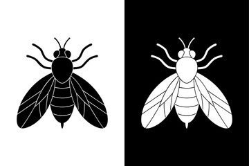 Fly icon vector on White Background ,Vector Art Illustration on white background.