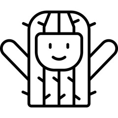 Cactus Costumes Icon Vector Element