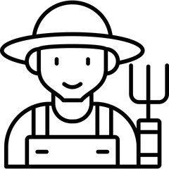 Farmer Costumes Icon Vector Element