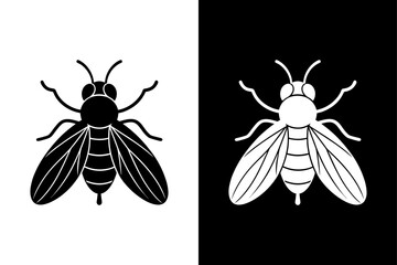 Fly icon vector on White Background ,Vector Art Illustration on white background.