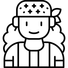 Biker Costumes Icon Vector Element