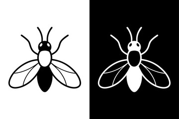 Fly icon vector on White Background ,Vector Art Illustration on white background.