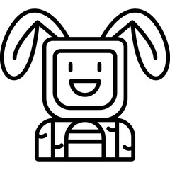 Fototapeta premium Rabbit Costumes Icon Vector Element