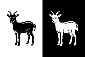 Goat icon vector on White Background ,Vector Art Illustration on white background.