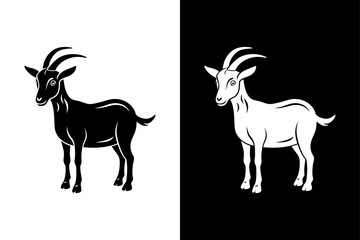 Goat icon vector on White Background ,Vector Art Illustration on white background.