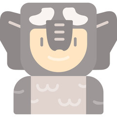 Elephant Costumes Icon Vector Element