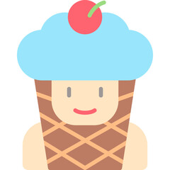 Ice Cream Costumes Icon Vector Element