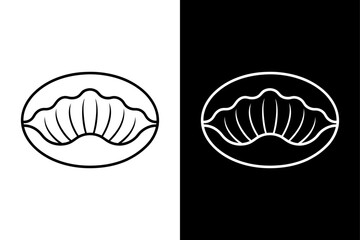 Abalone icon vector on White Background ,Vector Art Illustration on white background.