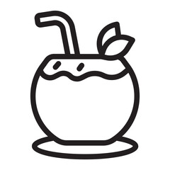 coconut line icon
