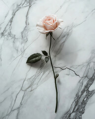 Minimalistic 8th of March celebration scene with delicate pink and white flowers