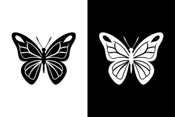 Butterfly insect icon flat icon vector on White Background Vector Art Illustration on white background.