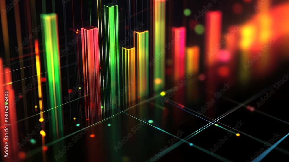 Poster abstract colorful data visualization display