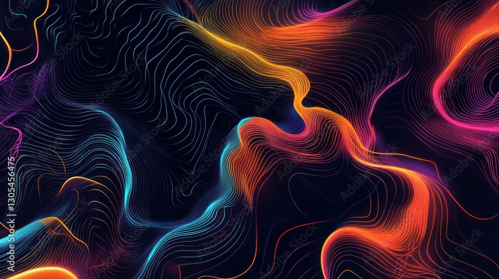 Poster abstract colorful lines design background