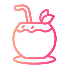 coconut gradient icon