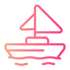 Boat  gradient icon