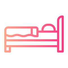 Bed  gradient icon