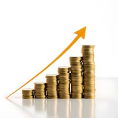 Stacks of Coins Representing Financial Growth and Investment Success