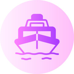 yacht gradient icon
