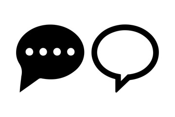 set of speech bubbles