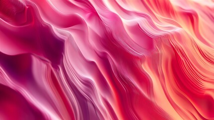 Obraz premium A Serene Abstract Wave Flows Gracefully in a Dreamlike Pink and Orange Hue of excellence in splendor