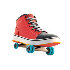 skate shoes with wheels 3D render