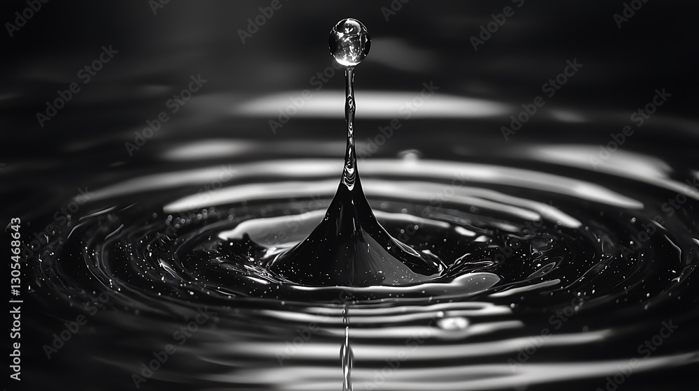 Poster Water Drop Splash Macro Close-up