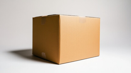 Brown Paper box Cardboard box isolated on white background 