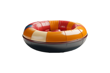 Circular Watercraft Design Isolated on Transparent Background PNG Image.