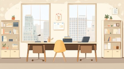Modern office interior with city view (19)