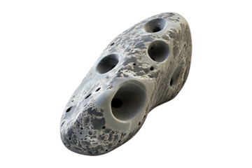 Porous Climbing Hold Isolated on Transparent Background PNG Image.