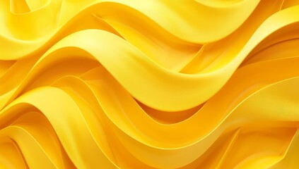 Obraz premium Fluid waves of rich yellow hues intertwine, producing a lively and energetic abstract backdrop for creative projects or designs