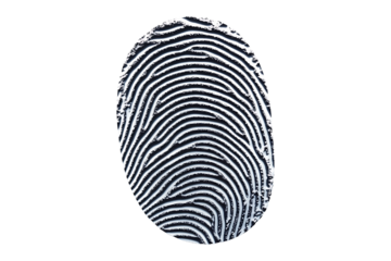 Biometric Fingerprint Technology Isolated on Transparent Background PNG Image.