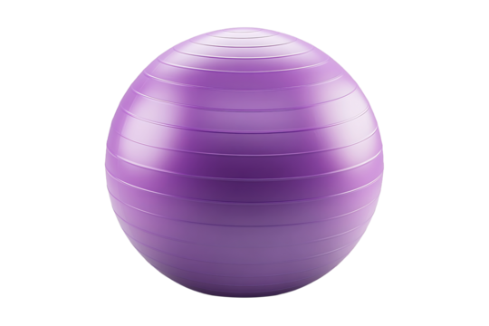 Gym Training Balance Ball Isolated on Transparent Background PNG Image.