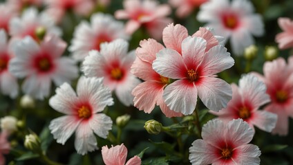 Fototapeta premium Romantic Pink and White Flowers in a Fresh, Serene Composition