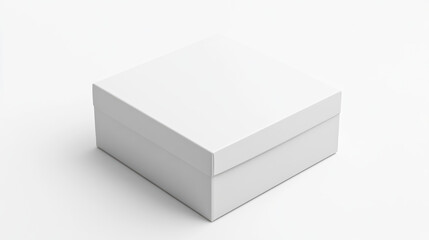 Fototapeta premium Blank white cardboard box isolated on white background