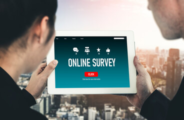 Online survey form for modish digital information collection on the internet network