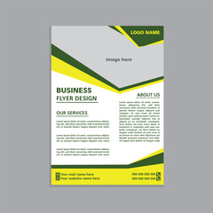 Elegant and Vibrant Pine Green and Banana Yellow Flyer Design for Captivating Branding, Effective Marketing, and High Impact Promotional Campaigns