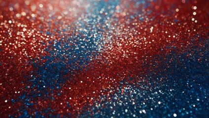 Fototapeta premium Vibrant Abstract Patriotic Background with Shimmering Red, White, and Blue Glitter
