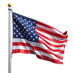 Fototapeta premium american flag isolated on white