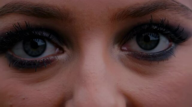 Mysterious Close-Up of Woman's Eyes