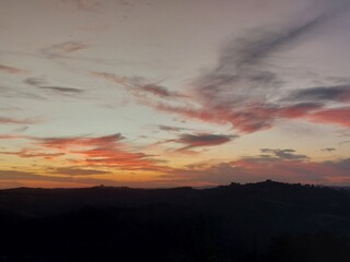 sunset over the mountains