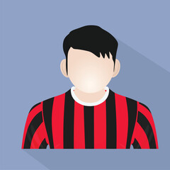 Man in soccer uniform. vector illustration