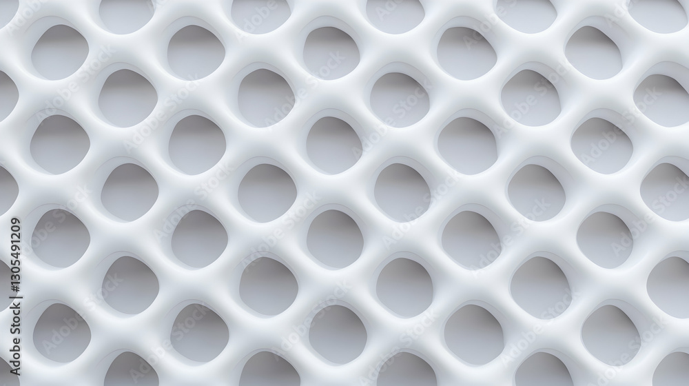 Aufkleber a seamless, abstract texture featuring a white mesh pattern with round holes. perfect for background